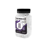 Bote con 100 Piezas de Plug Modular RJ45 Cat6 blindado, chapado de oro a 30 micras para durabilidad extrema SIN PIN DE TIERRA